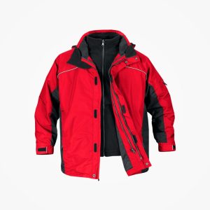 Abrigo rojo de invierno