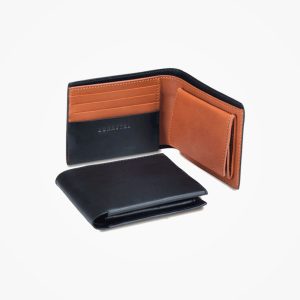 Cartera de cuero negra