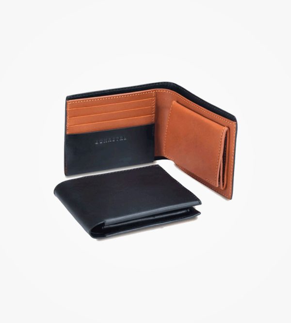 Cartera de cuero negra