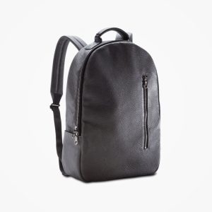 Mini mochila cuero negro