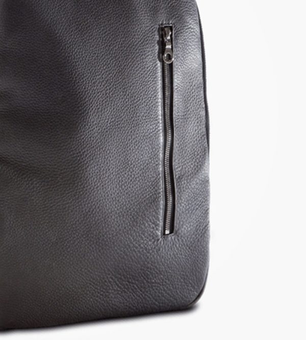 Mini mochila cuero negro - Imagen 2